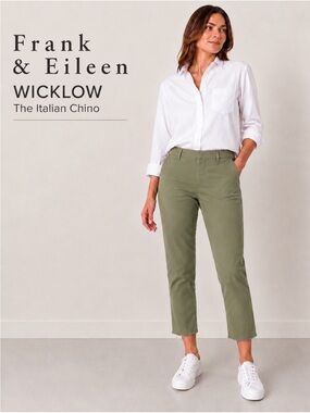 Frank & Eileen Wicklow Italian Twill Chino Cropped Pants. Size: 6